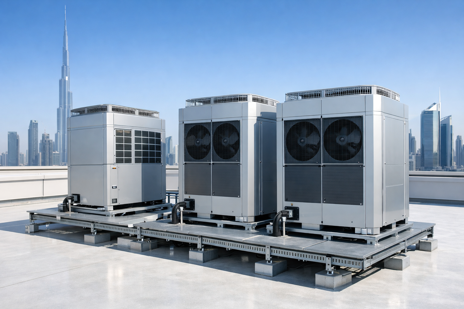 تركيب مكيفات في العين المركزية والبكج والدكت