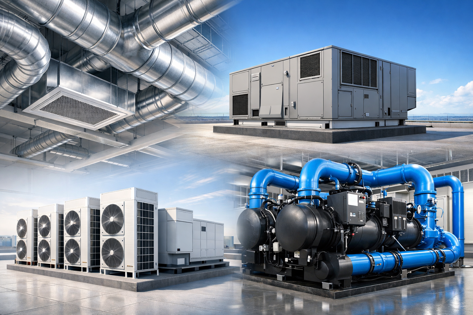 تركيب مكيفات في العين المركزية والبكج والدكت