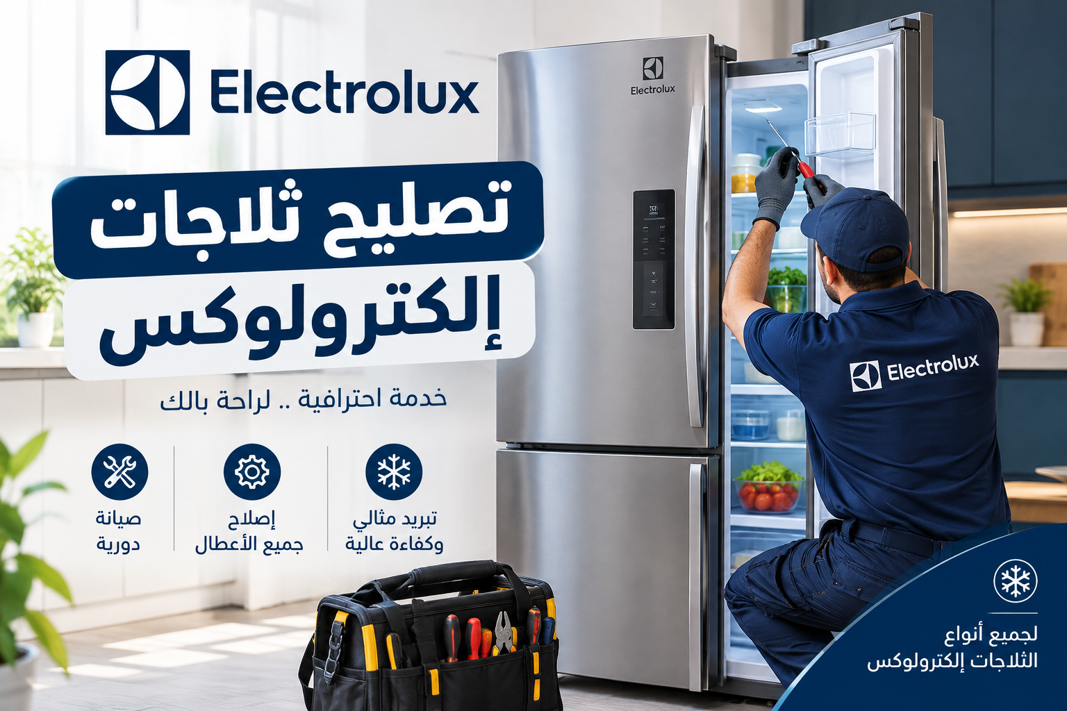 تصليح ثلاجات إلكترولوكس في دبي